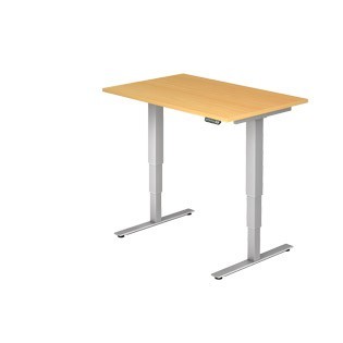 Hammerbacher Sitz-Steh-Tisch elektrisch höhenverstellbar 120x80 cm