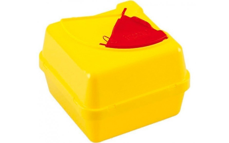 Abwurfbehälter bzw. Nadelcontainer mit Doppeldeckel, 30 l, quadratisch