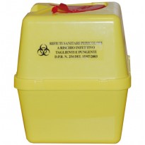 Abwurfbehälter bzw. Nadelcontainer mit einer Kapazität von 6 Litern.
